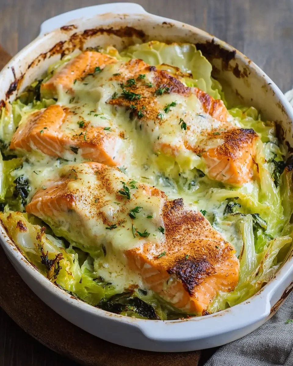 Lachs-Spitzkohl-Auflauf
