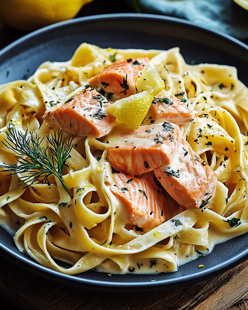 Lachs-Tagliatelle mit cremiger Zitronensoße 21 Lachs-Tagliatelle