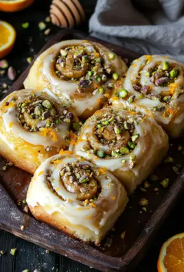 Lockere Pistazien-Heferollen mit Orangen-Frischkäse-Frosting