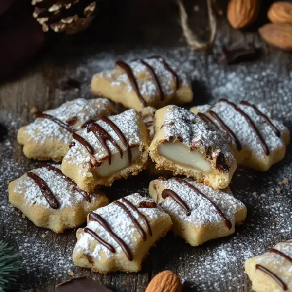 Nougat-Spitzbuben - Mürbe Plätzchen mit Nougat