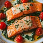 Ofenlachs mit Spinat