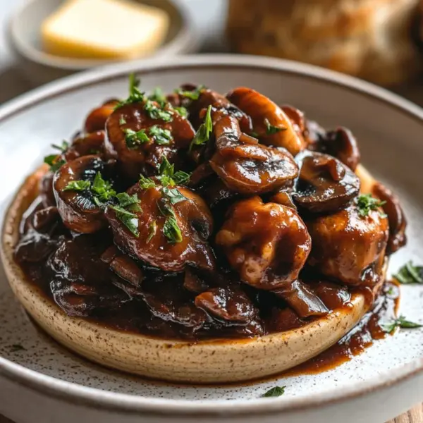 Pilzgulasch à la Bourguignonne