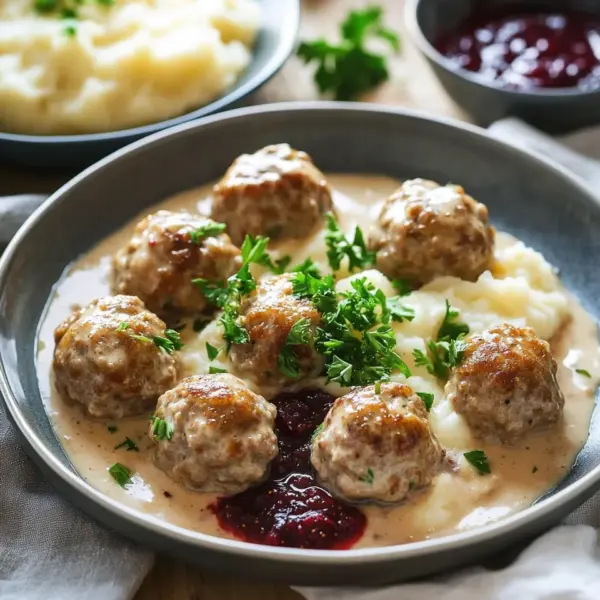 Rezept für Schwedische Köttbullar mit Rahmsauce