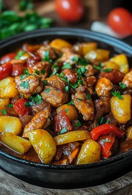 Schaschlik-Topf aus dem Ofen