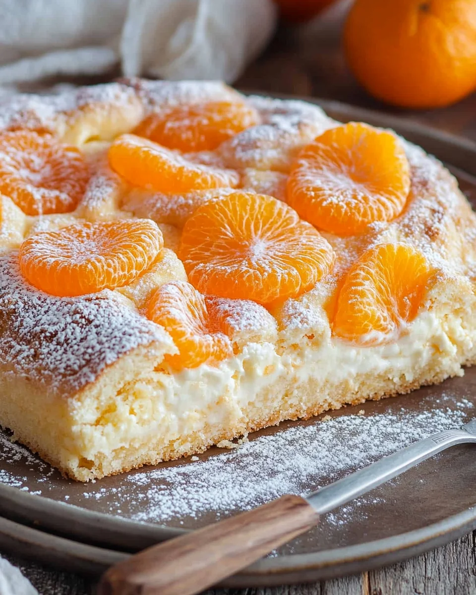 Schmandkuchen mit Mandarinen vom Blech 15 Schmandkuchen