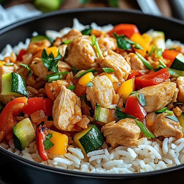 Schnelle Reispfanne mit Hühnchen