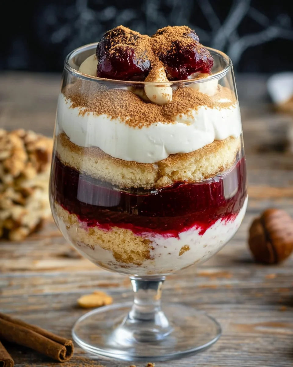 Spekulatius Tiramisu mit Gew&uuml;rzkirschen - Dessert im Glas