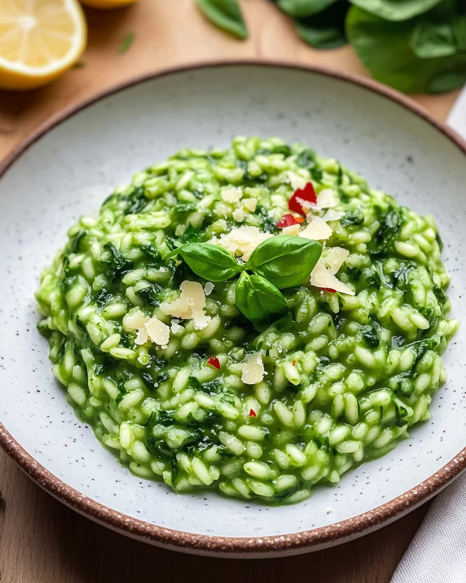 Spinat Risotto mit frischen Kräutern 23 Spinat