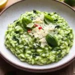 Spinat Risotto mit frischen Kr&auml;utern