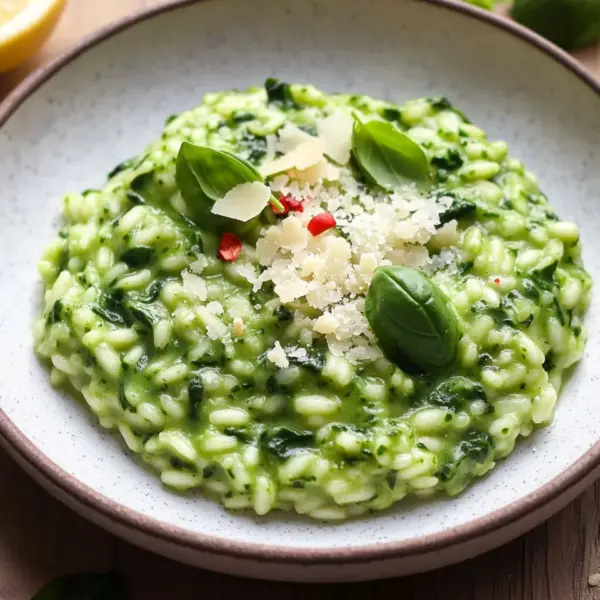 Spinat Risotto mit frischen Kräutern