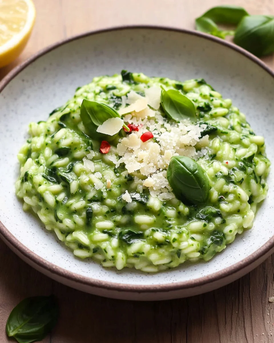 Spinat Risotto mit frischen Kräutern 25 Spinat Risotto mit frischen Kräutern
