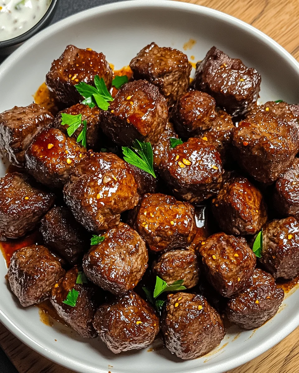 Steak-Häppchen aus der Heißluftfritteuse 18 Steak-Häppchen