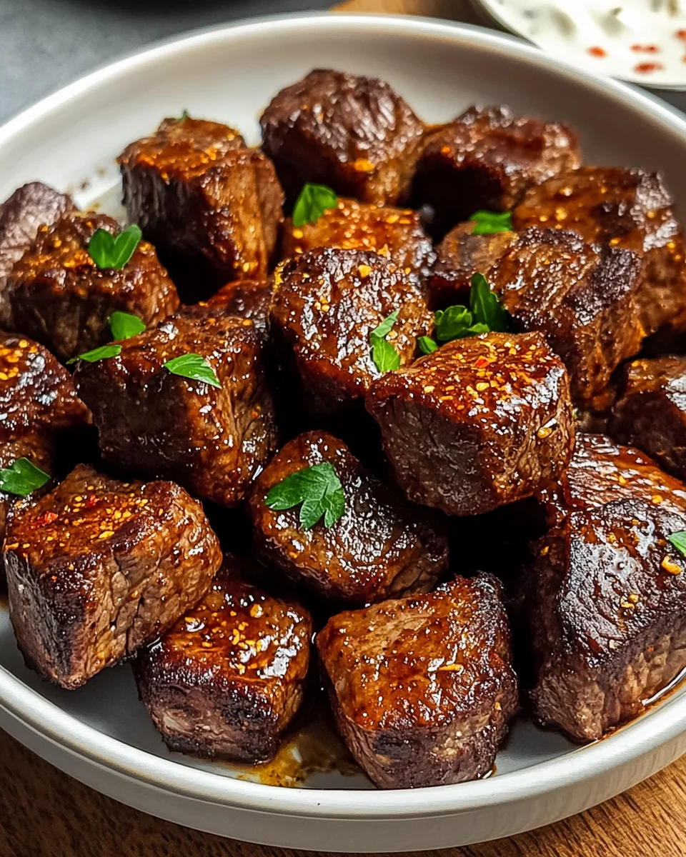 Steak-Häppchen aus der Heißluftfritteuse 20 Steak-Häppchen aus der Heißluftfritteuse