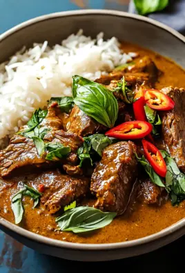 Thailändisches Rindfleisch mit roter Currysoße