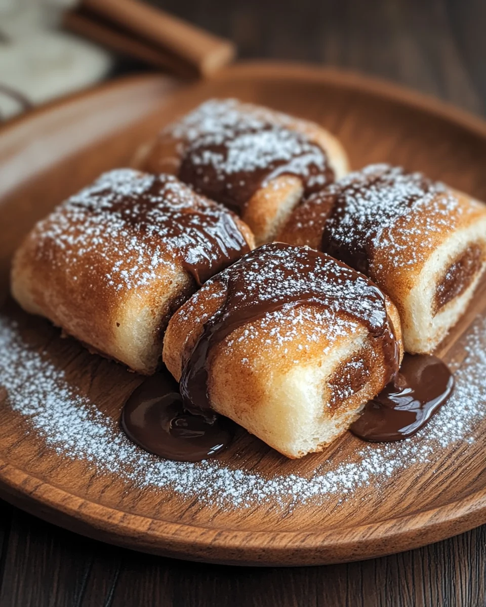 Toast Rolls mit Nutella und Zimt