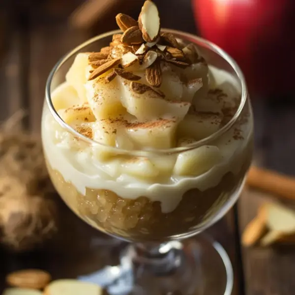 Winterliche Spekulatius-Creme mit Bratapfelkompott