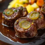 Zarte Rinderrouladen im Backofen zubereitet