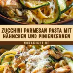 Zucchini Parmesan Pasta mit Hähnchen und Pinienkernen 19 Pinterest Hidden Image