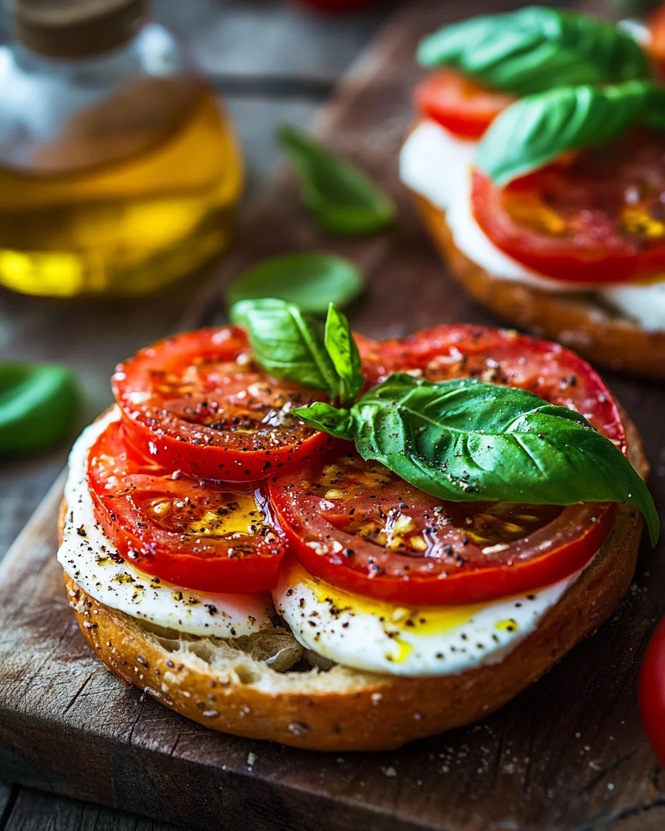 Bagel mit Tomate und Mozzarella 19 Bagel