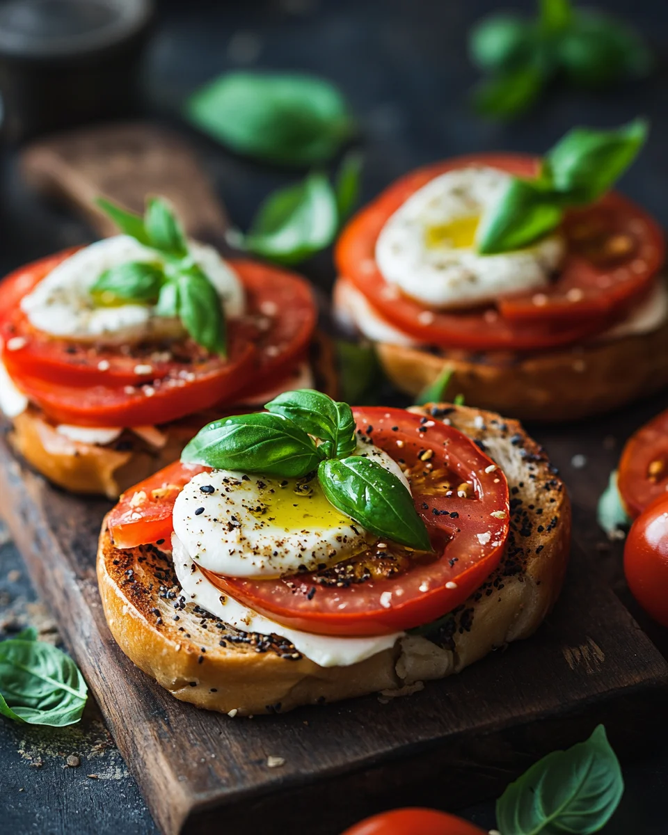 Bagel mit Tomate und Mozzarella 21 Bagel mit Tomate und Mozzarella