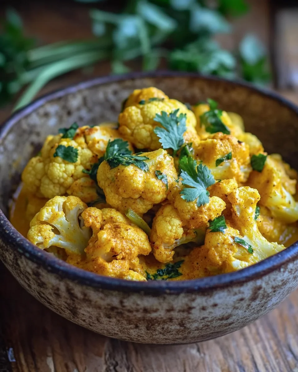 Blumenkohl Curry aus dem Backofen