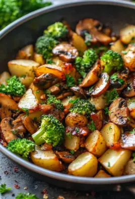 Brokkoli Kartoffel Pfanne mit Pilzen 31 Brokkoli Kartoffel Pfanne mit Pilzen