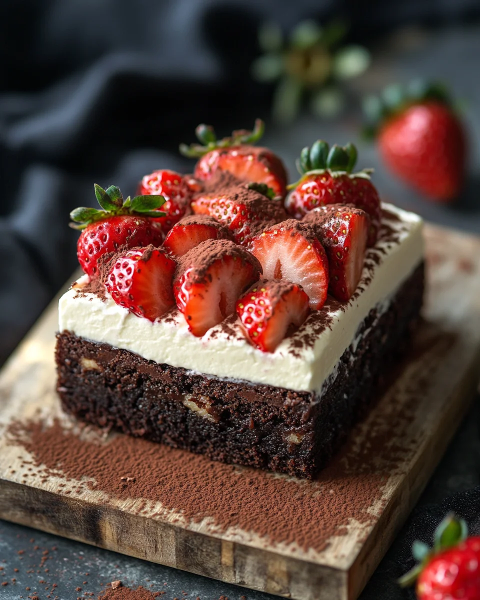 Homepage 12 Brownie mit Mascarpone und Erdbeeren