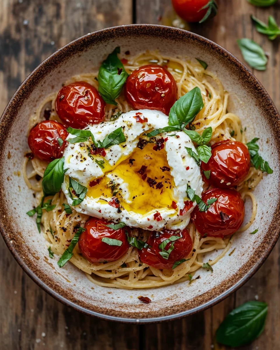 Burrata Pasta mit Tomaten aus dem Ofen 22 Burrata