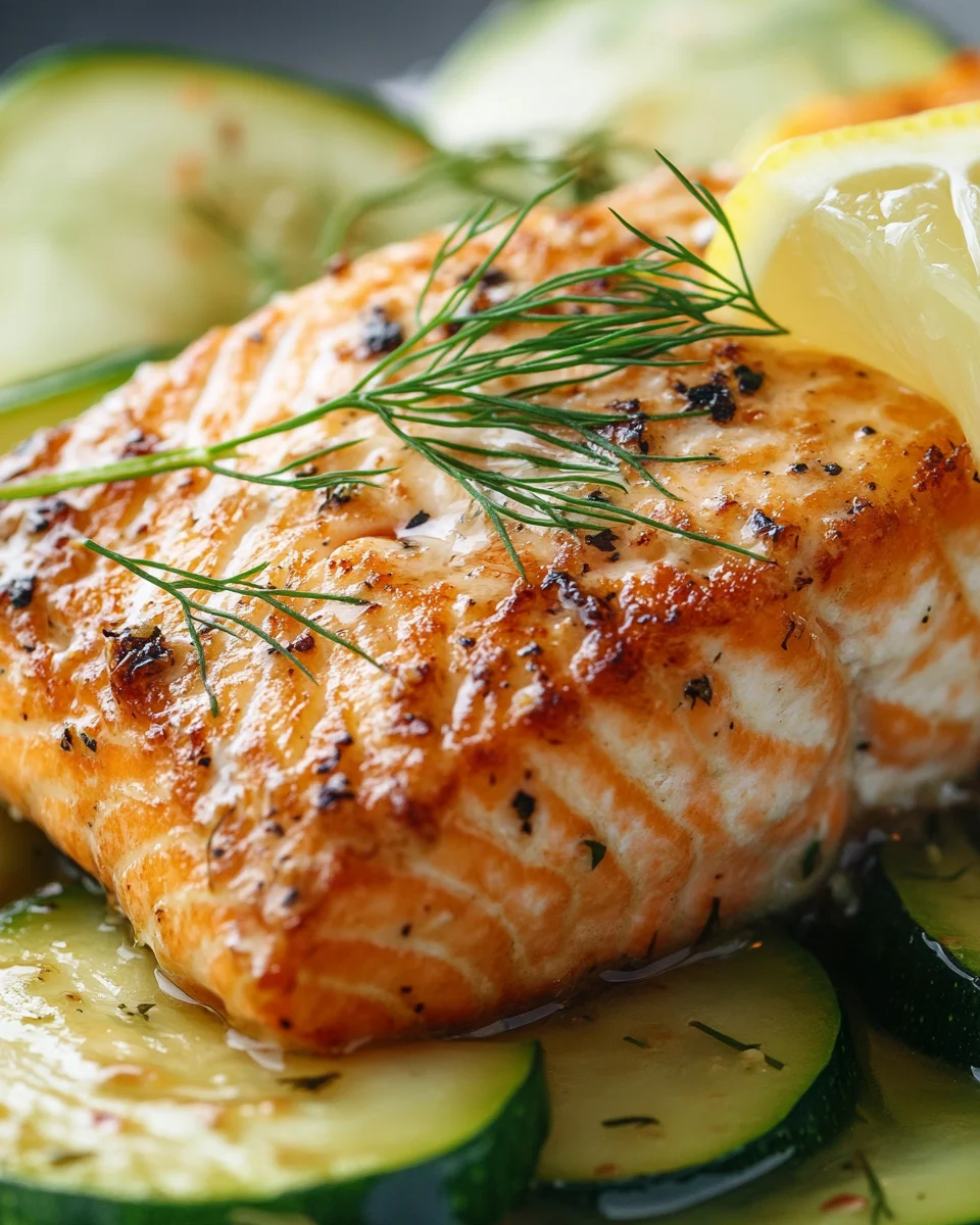 Gebratener Lachs mit Zucchini 20 Gebratener Lachs mit Zucchini