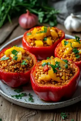 Gefüllte Spitzpaprika mit roten Linsen 28 Gefüllte Spitzpaprika mit roten Linsen
