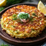Gro&szlig;er R&ouml;sti mit Frischk&auml;se und Lachs