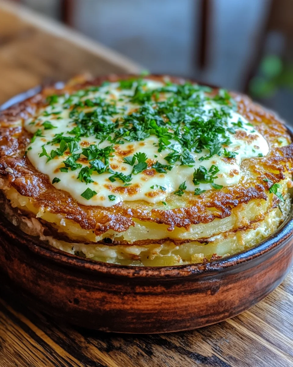 Hüttenkäse Kartoffelrösti Auflauf