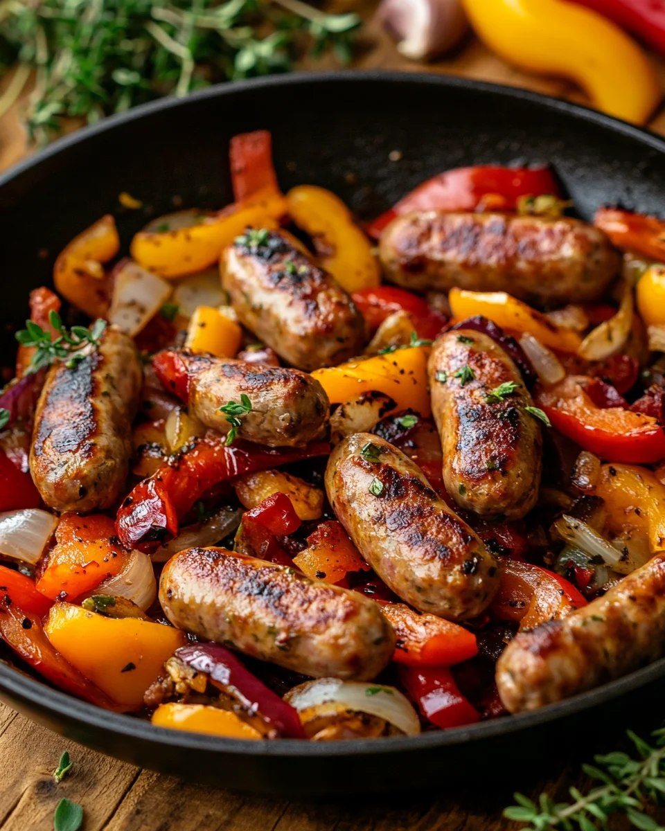 Italienische Wurst mit Paprika und Zwiebeln 17 Italienische