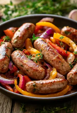 Italienische Wurst mit Paprika und Zwiebeln