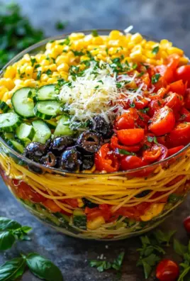 Italienischer Spaghetti-Schichtsalat 22 Italienischer Spaghetti-Schichtsalat