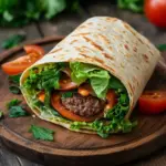 Kalorienarmer Burger-Wrap unter 250 Kalorien
