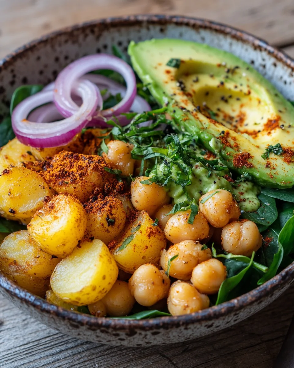Kartoffel-Bowl mit Kichererbsen