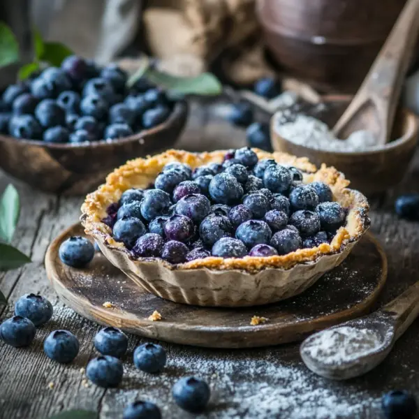 Kartoffelhörnchen mit Blaubeeren & Streuseln