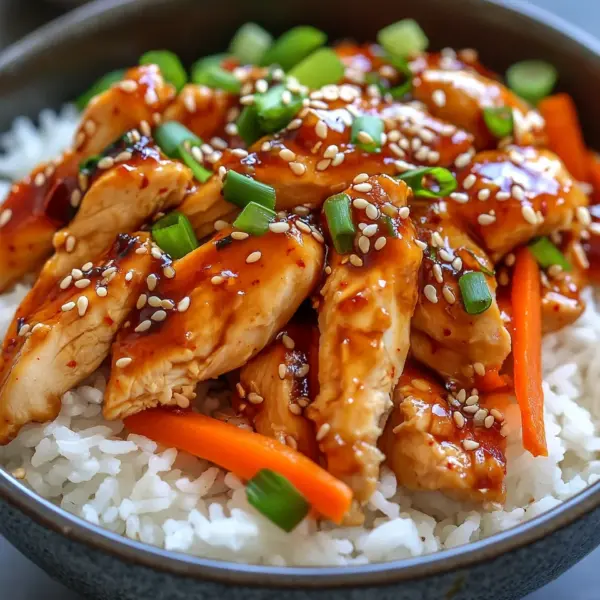 Koreanischer Reis Hähnchen Bowl