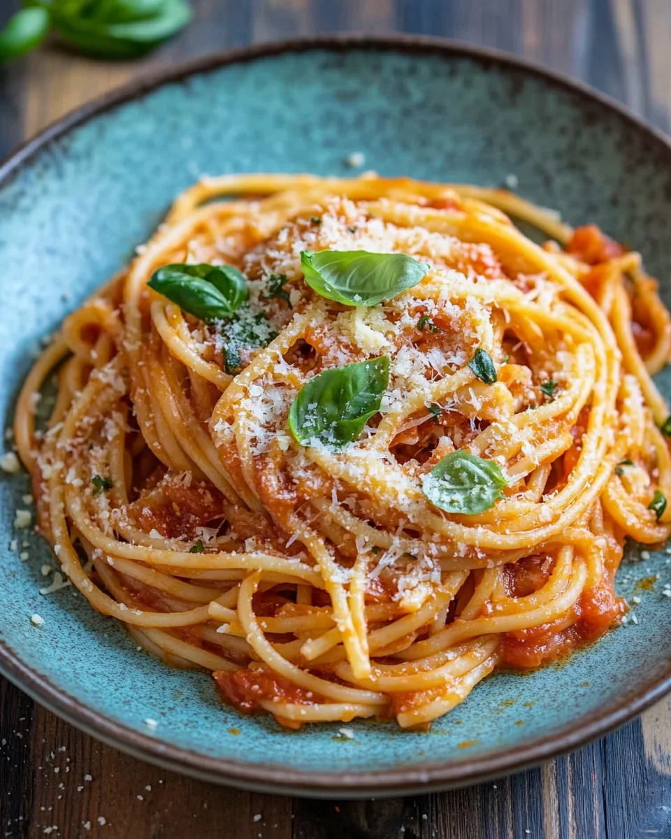 Linguine mit Tomaten-Parmesansoße 20 Linguine