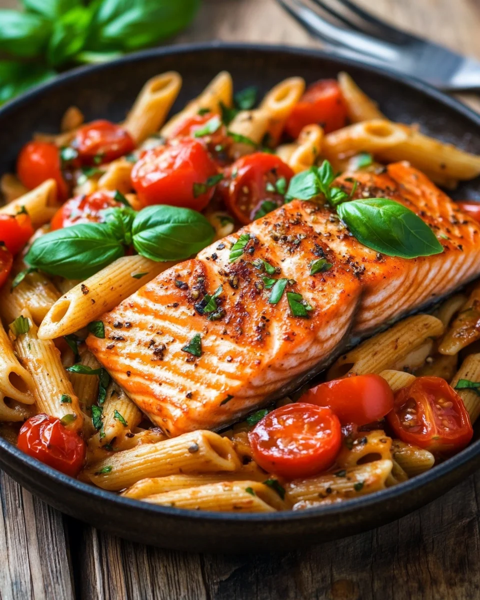 Ofen-Lachs-Pasta mit Tomaten 20 Ofen-Lachs-Pasta
