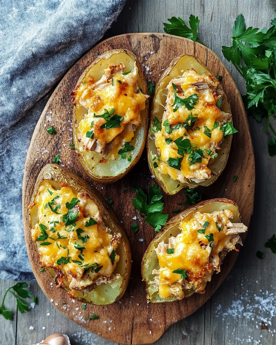 Ofenkartoffeln mit Thunfisch und Käse