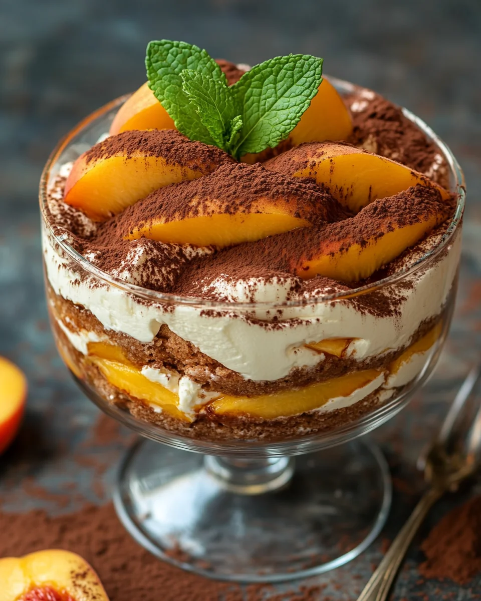 Pfirsich Tiramisu 21 Pfirsich