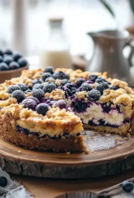schneller Blaubeer-Quark-Kuchen mit Streuseln