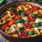 Tortelliniauflauf mit Tomate und Mozzarella