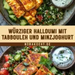 Würziger Halloumi mit Tabbouleh und Minzjoghurt 18 Pinterest Hidden Image