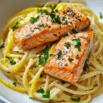 Zitronen Lachs Pasta