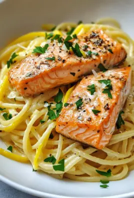 Zitronen Lachs Pasta