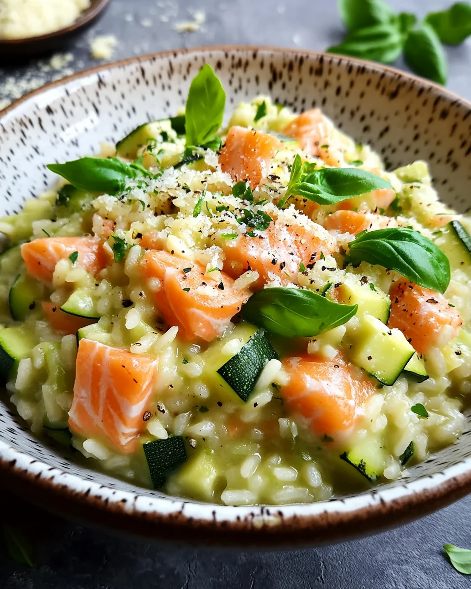 Zucchini-Lachs-Risotto